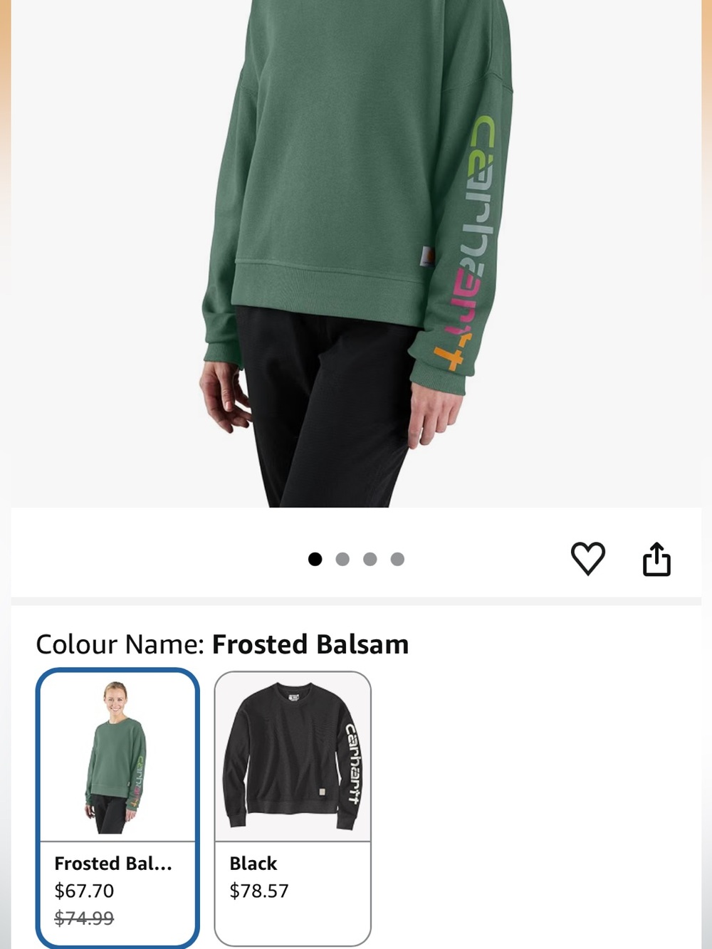 Carhartt Frosted Balsam Crewneck Sweatshirt